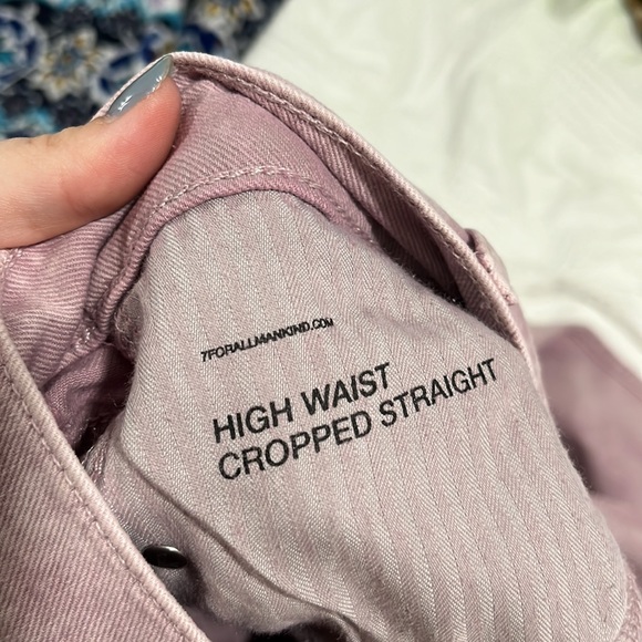 7 for all Mankind Lilac Straight Crop Jeans - Picture 6 of 8